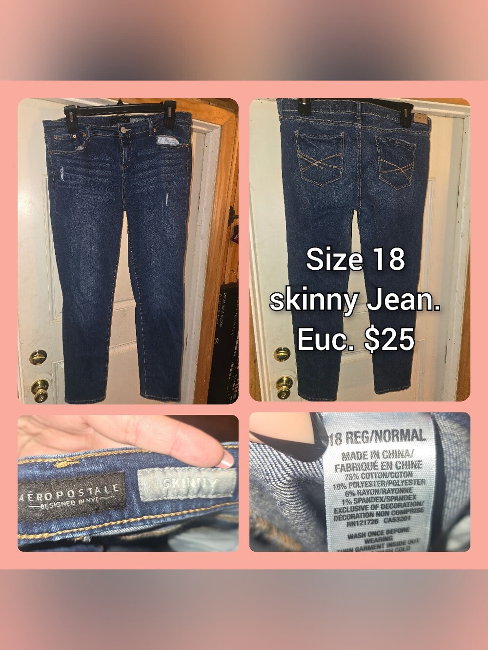Aeropostale Dark Blue Skinny Jeans